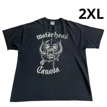 00s Hanes Motor head 티셔츠 2XL 블랙 모터헤드