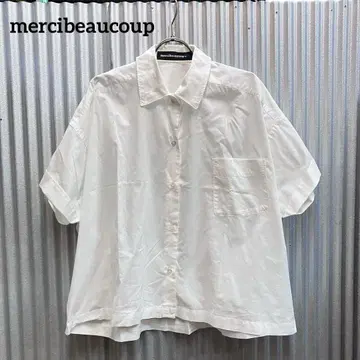새상품급 메르시보크 mercibeaucoup 반팔 셔츠 자수