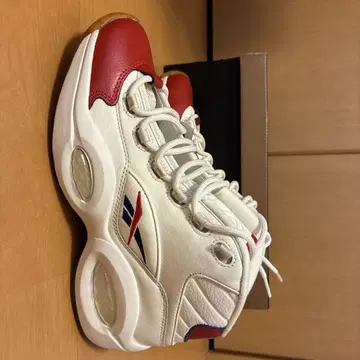 [ 미사용_27.0cm ] Reebok 퀘스천 미드 화이트/레드