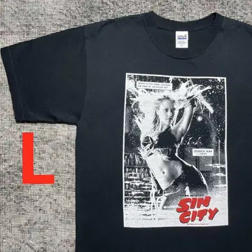 빈티지 신 시티 Sin City 낸시 영화 구제 의류 티셔츠 블랙