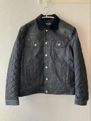 DSQUARED2 디스퀘어드 데님 재킷 이소재 블랙