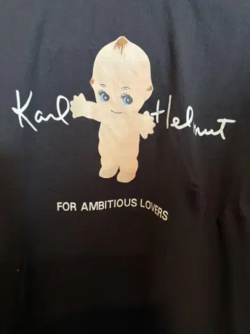 Karl Helmut 큐피 T셔츠 칼 헬무트 핑크하우스 블랙