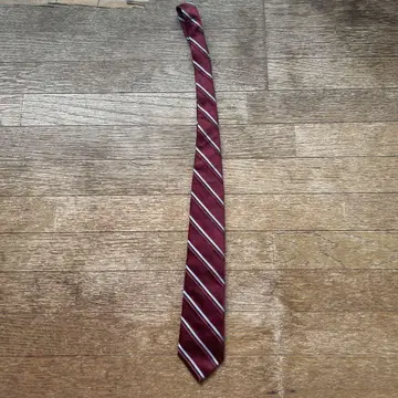 Brooks Brothers 버건디 스트라이프 넥타이
