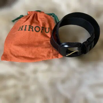 HIROFU 블랙 가죽 벨트 69