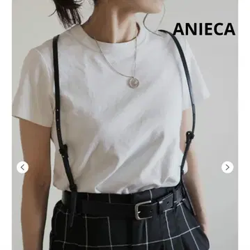 ANIECA 아니카 가죽 서스펜더 블랙