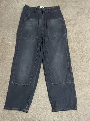over dye double knee denim 와지 보이