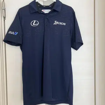 Srixon LEXUS 로고 네이비 피케 셔츠