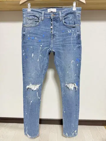 부드럽고 사용하기 쉬운 ZARA MAN 스트라이프 데님 스키니