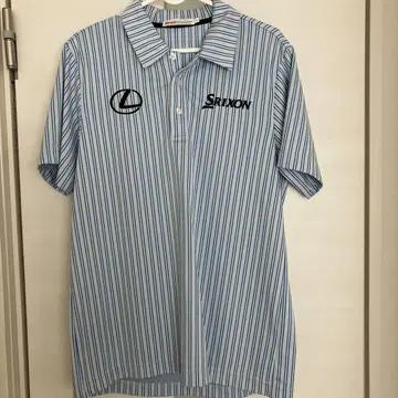 Srixon LEXUS 로고 스트라이프 피케 셔츠 L