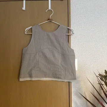 [메루카리 최저가] anuke Backopen Check Tops