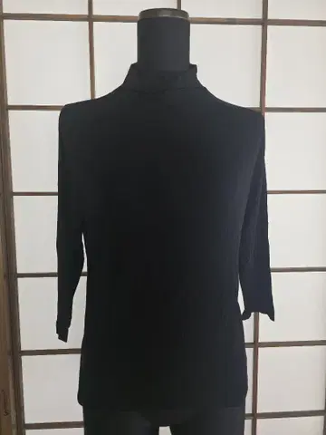 일본제 블랙 터틀넥 긴팔 시스루
