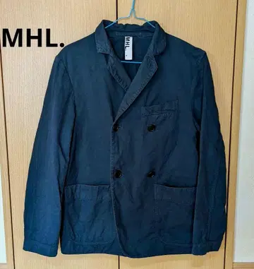 MHL. 마가렛호웰 코튼 린넨 더블 버튼 자켓 M