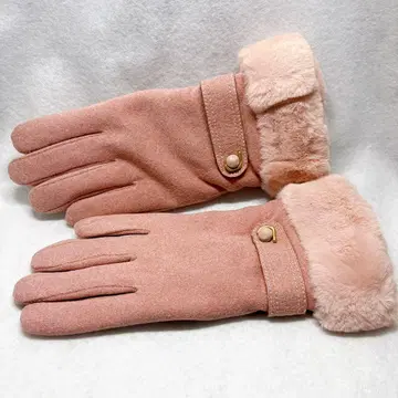 여성 장갑 스크린 터치 스웨이드 이중층