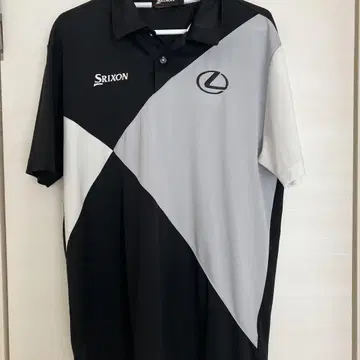 Srixon LEXUS 로고 피케 셔츠 블랙 그레이