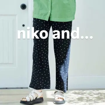 [새상품급] niko and - 모듬 릴랙스 팬츠 도트 무늬 L