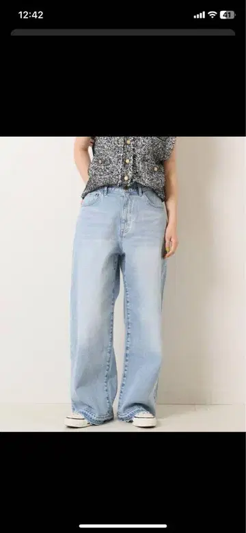 새 상품 Spick&Span 51/2 LOOSE-STRAIGHT 데님