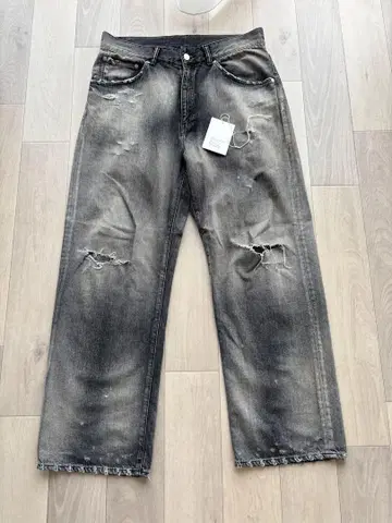 P/DAMAGE DENIM STRAIGHT 5P PANTS 사이즈 3