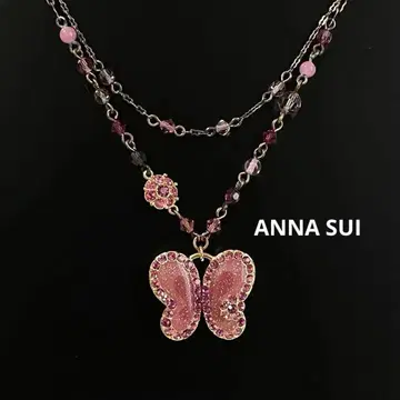 ANNA SUI 목걸이 파피용 핑크