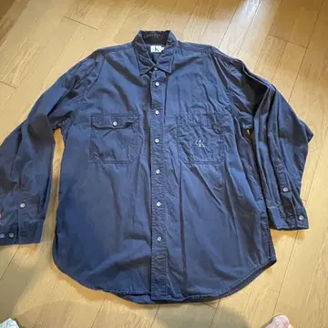 Calvin Klein Jeans 네이비 XL 긴팔 셔츠
