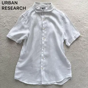 새상품급 URBAN RESEARCH 셔츠 블라우스 반팔 프렌치 린넨