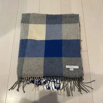 Johnstons 캐시미어 스톨 그레이 x 블루