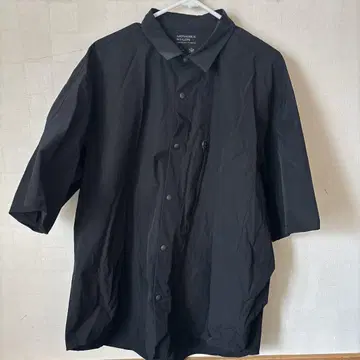 FREAK'S STORE 블랙 나일론 반팔 셔츠