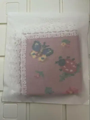 치카자와 레이스 페이러 하이디 콜라보 손수건 핑크