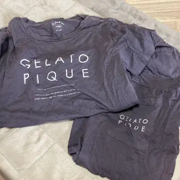 GELATO PIQUE 다크 그레이 T셔츠 팬츠 세트