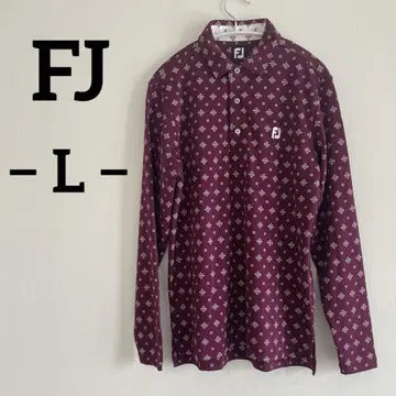 [새상품급] FJ 풋조이 골프 긴팔 폴로 셔츠 남성용 L 크림슨 컬러