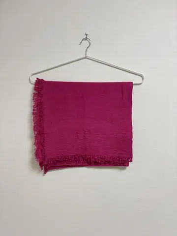택 포함 미사용 새상품 아소스멜레 핑크 린넨 스톨