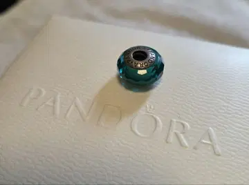 PANDORA 참 Murano Glass 블루그린 에메랄드