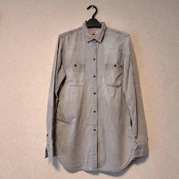 HILFIGER DENIM 그레이 긴팔 데님 셔츠