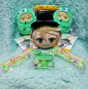 A3! 쓰리 미요시 카즈나리 배지 팩 봉제인형 키링 세트