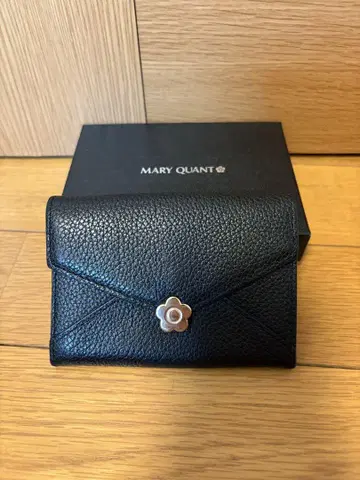 MARY QUANT 블랙 가죽 카드 케이스