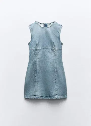 미사용 새상품 택 포함 ZARA 타이트 원피스 데님 미니 원피스 갸루