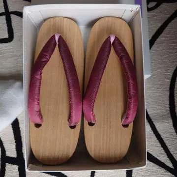조리 오동나무 밑창 게다 미사용에 가까움