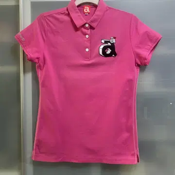 archivio 핑크 피케 셔츠 반팔 토끼 자수