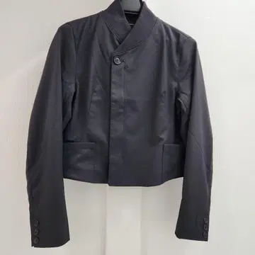 Y-3 노카라 크롭 자켓 블랙