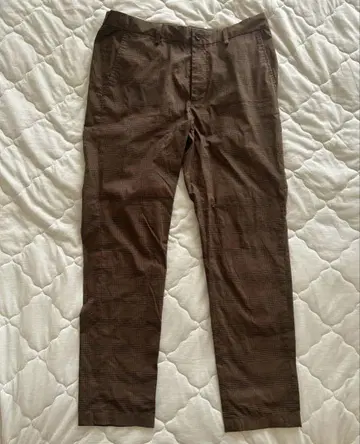 브라운 체크 팬츠 UNITED ARROWS