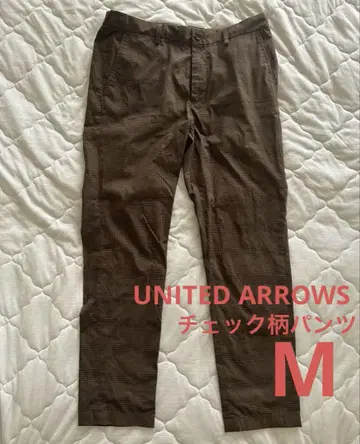 브라운 체크 팬츠 UNITED ARROWS