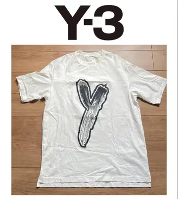 Y-3 와이스리 남성용 화이트 티셔츠