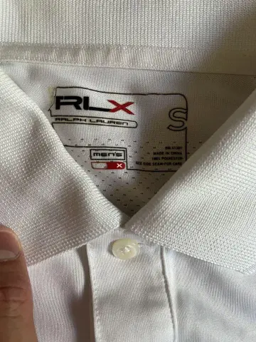 RLX 골프 피케 셔츠 랄프 로렌 화이트 S 폴리에스테르