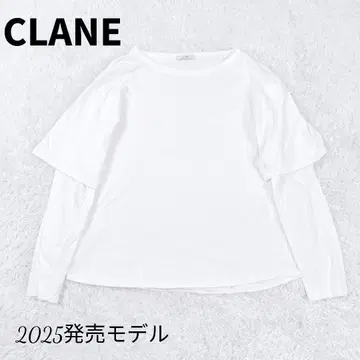 새상품급 최근 모델 CLANE 티셔츠 상의 도킹 긴팔 반팔 화이트