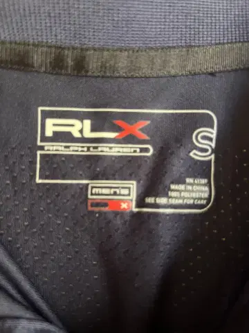 RLX 골프 피케 셔츠 랄프 로렌 네이비 S 폴리에스테르