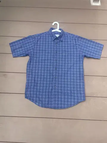 Calvin Klein Jeans 반팔 셔츠 M 블루 계열 체크