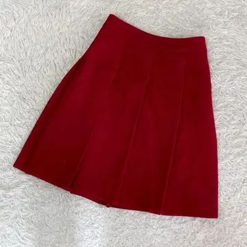 BODY dressing 9 블록 플리츠 스커트 레드 USA S