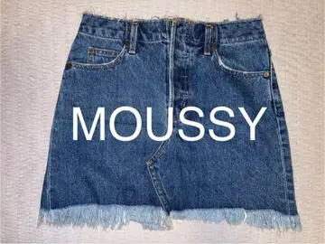 MOUSSY 마우지 프린지 데님 스커트