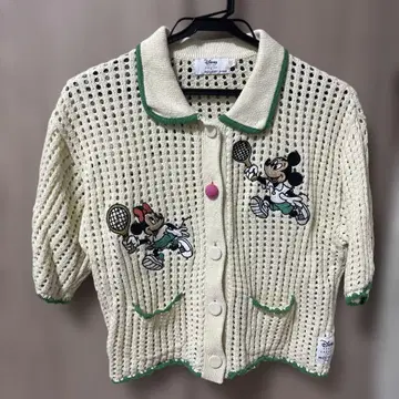 Moussy 미키 마우스 미니 마우스 반팔 니트
