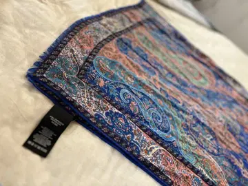 ETRO 페이즐리 무늬 실크 혼방 스톨 대형