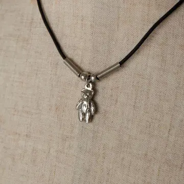 USED 테디베어 곰 모티브 러버 목걸이